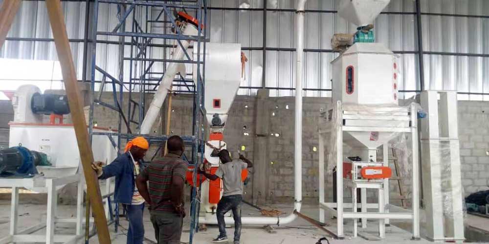 SZLH250 animal feed production line in Cote d'Ivoire