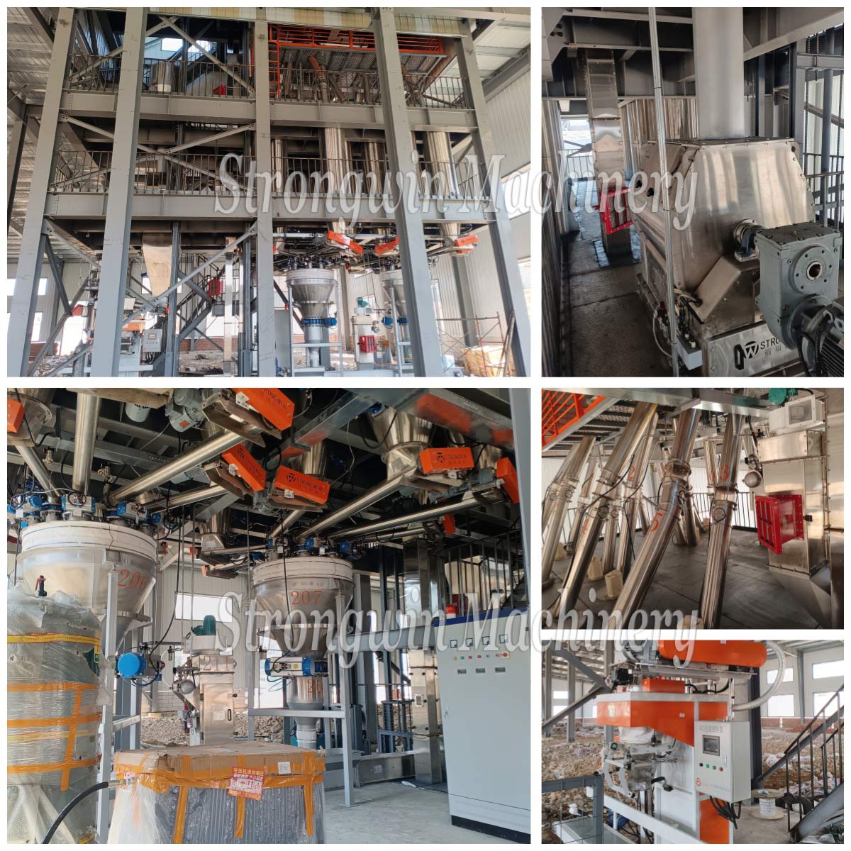 Stainless steel 250kg per batch fully automatic premix production line installation completed