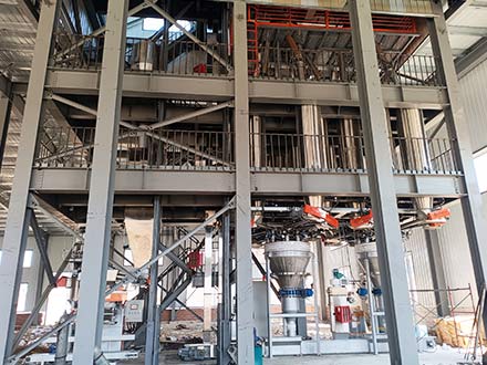 Stainless steel 250kg per batch fully automatic premix production line installation completed