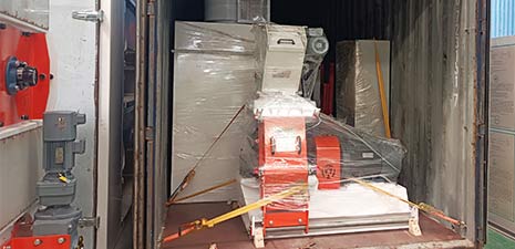 22kw crushing system and bucket elevator packing and shipping to Peru