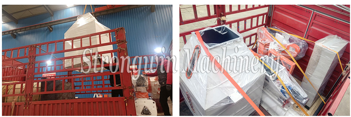 SZLH250 animal feed production machine packing and shipping to Hunan Province, China