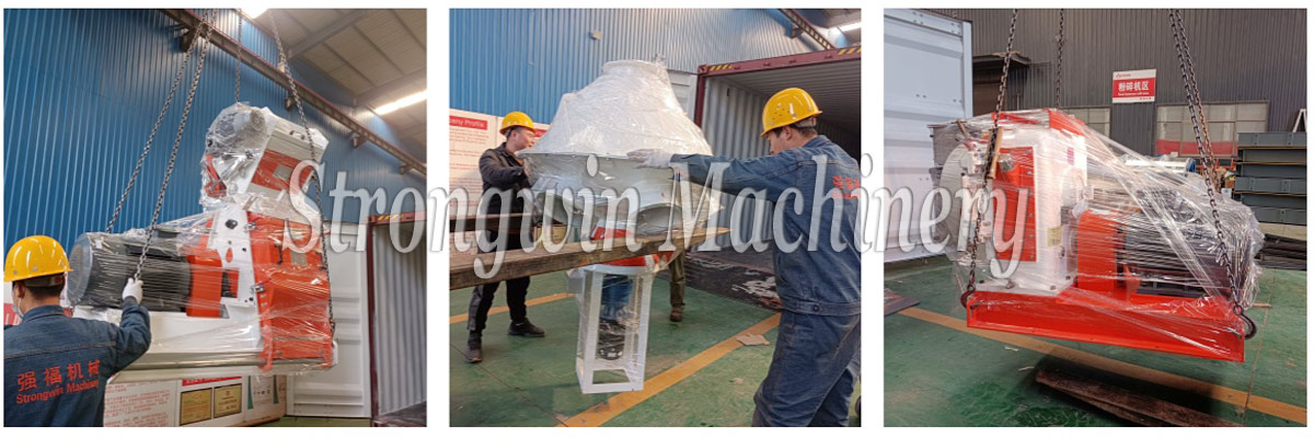 SZLH320 Feed Pellet Plant Machine packing and shipping to Peru