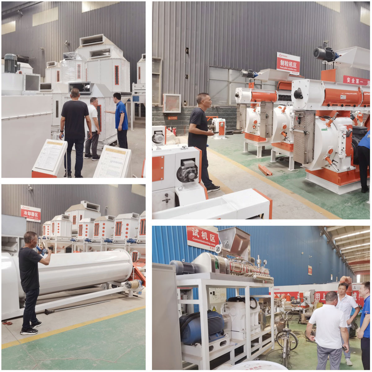 Customers visits our factory for feed making machines