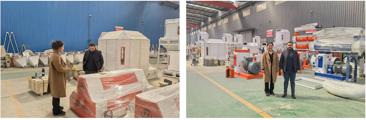 Iraq customers visit our feed machine factory