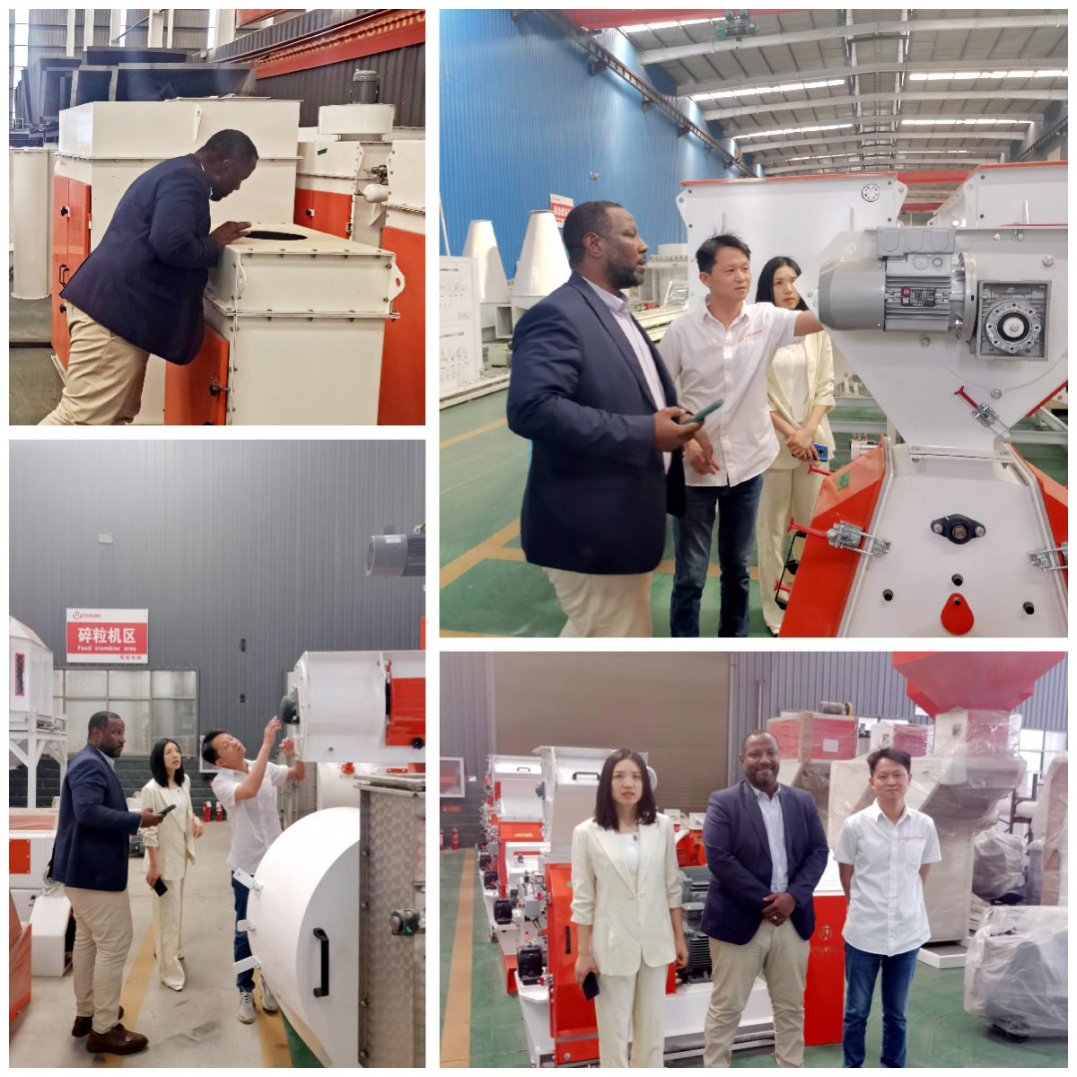 Saudi Arabian customers visited our factory for feed processing machines