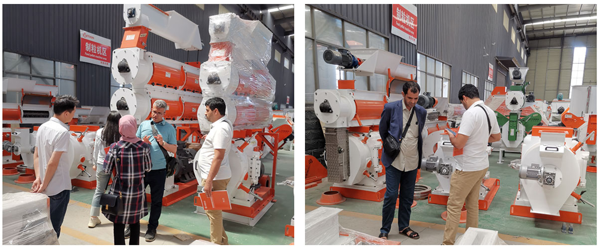 Customers from Yemen visit our feed machines factory