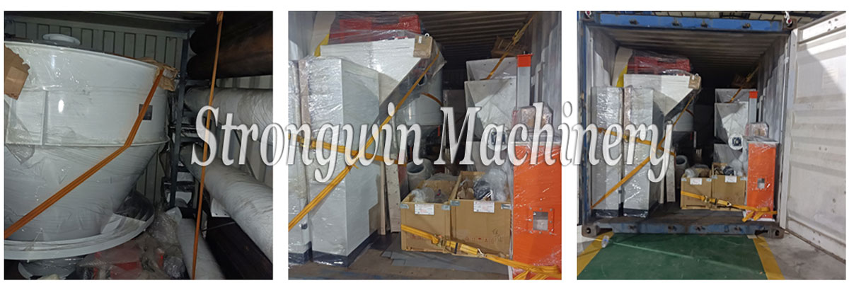 Animal feed mixer and packaging equipments packing and shipping to Mozambique