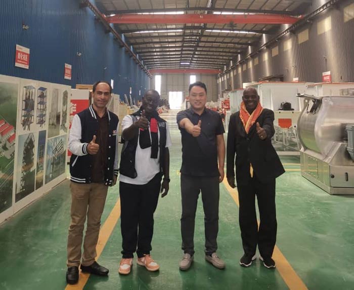 Ivorian customers visit our feed production machines factory