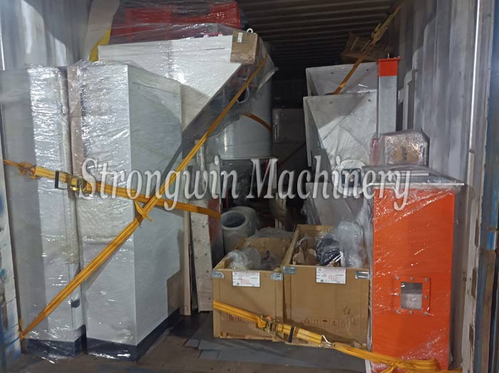 Animal feed mixer and packaging equipments packing and shipping to Mozambique