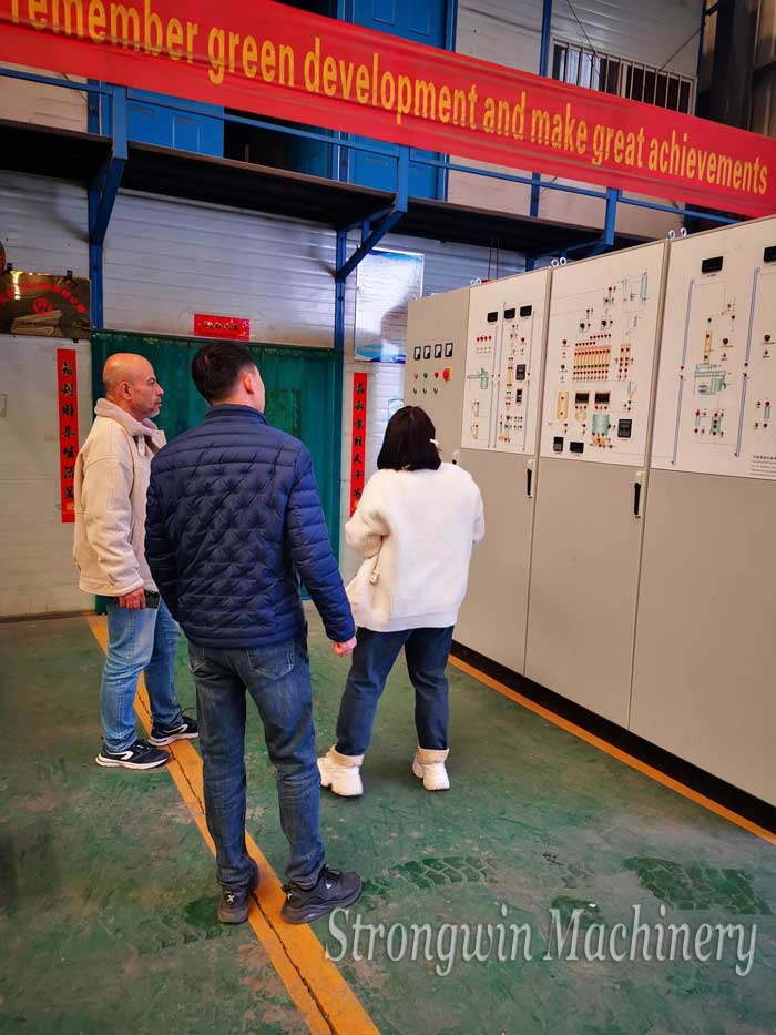 Mozambique customers visit Strongwin factory for Animal feed Production Plant