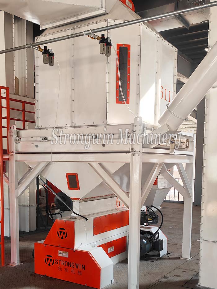 The installation of 20 tons per hour feed powder production line and SZLH350 pellet production line has been completed.