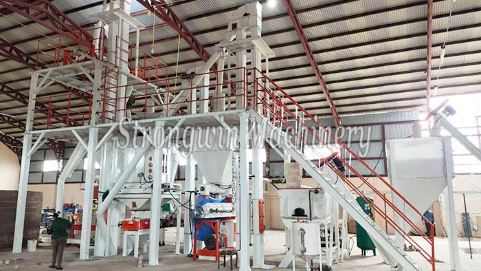 SZLH320 animal pellet feed production line installed in Bolivia